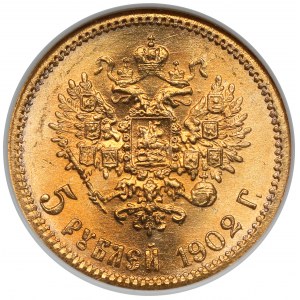 Russia, Nicholas II, 5 rubles 1902 AP