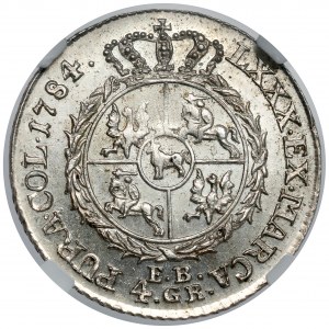 Poniatowski, 1 zloty 1784 EB - rare and BEAUTIFUL