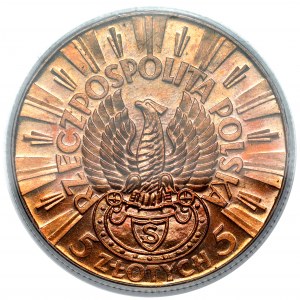 Pattern BRONZE 5 zlotych 1934 Pilsudski - proof - RARE