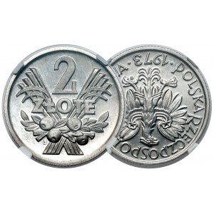 2 złote 1973 Jagody - ODWROTKA - PROOF LIKE