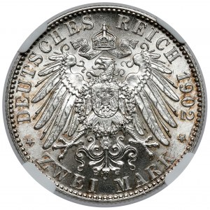 Saschen, 2 mark 1902-E, Muldenhütten