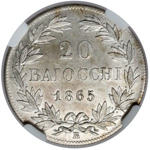 Papal States, Pio IX, 20 baiocchi 1865-R