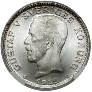 Sweden, Gustaf V, 1 krona 1939-G