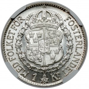 Szwecja, Gustaw V, 1 krona 1939-G