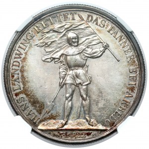 Switzerland, 5 Francs 1869, Zug, Shooting Festival