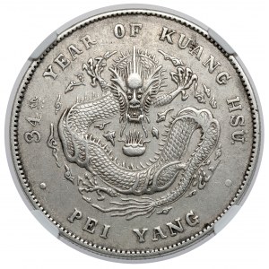 Chiny, Chihli, Yuan / Dollar rok 34 (1908)