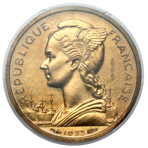 Madagascar, 10 francs 1953 - PIEFORT essai / pattern