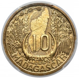 Madagascar, 10 francs 1953 - PIEFORT essai / pattern
