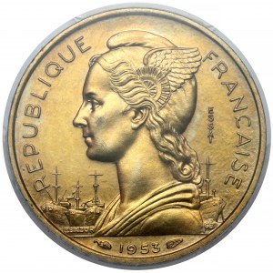 Madagascar, 20 francs 1953 - PIEFORT essai / pattern