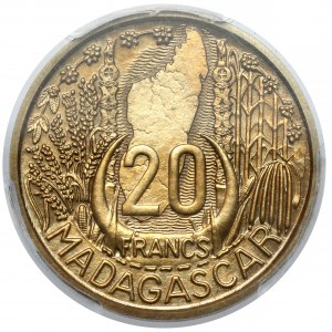 Madagascar, 20 francs 1953 - PIEFORT essai / pattern