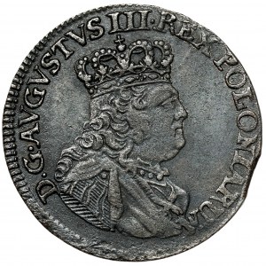 August III Sas, Trojak Lipsk 1754 EC - mała głowa