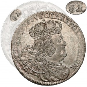 August III Sas, Dwuzłotówka Lipsk 1761 - 8 GR - bardzo rzadki rok