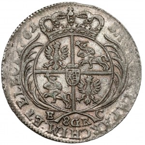 August III Sas, Dwuzłotówka Lipsk 1761 - 8 GR - bardzo rzadki rok