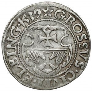 Zygmunt I Stary, Grosz Elbląg 1539 - miecz w prawo
