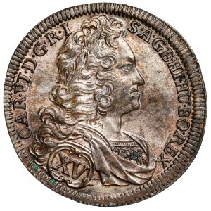 Śląsk, Karol VI, 15 krajcarów 1734, Wrocław - piękne