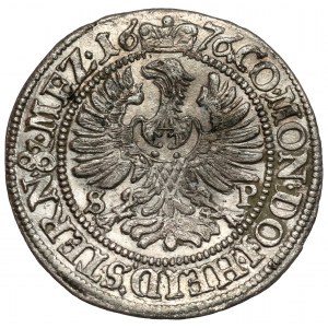 Śląsk, Sylwiusz Fryderyk, 3 krajcary 1676 SP, Oleśnica