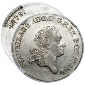 Poniatowski, 1 zloty 1778 EB - very rare date