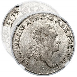 Poniatowski, 1 zloty 1777 EB - rare date