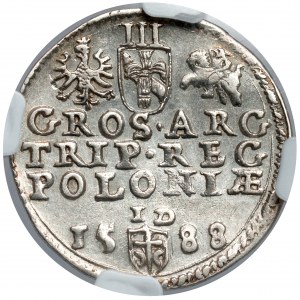 Zygmunt III Waza, Trojak Olkusz 1588 - ET DES SV - bardzo rzadki