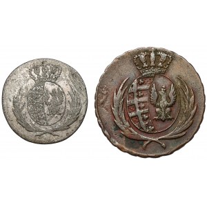 Księstwo Warszawskie, 3 i 5 groszy 1811-1812, zestaw (2szt)