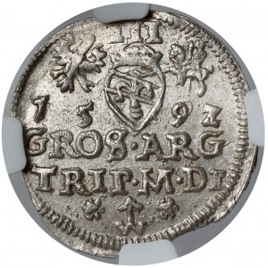 Zygmunt III Waza, Trojak Wilno 1592 - SIGIS - menniczy