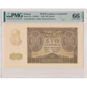 100 złotych 1940 - Ser.B - Falsyfikat ZWZ