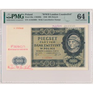 500 złotych 1940 - fałszerstwo londyńskie