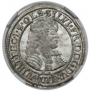 Śląsk, Sylwiusz Fryderyk, 6 krajcarów 1674 SP, Oleśnica