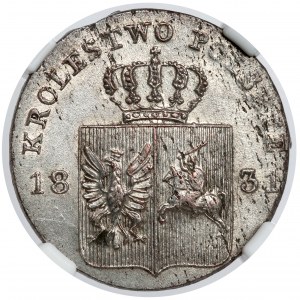 Powstanie Listopadowe, 10 groszy 1831 - zgięte - MENNICZE