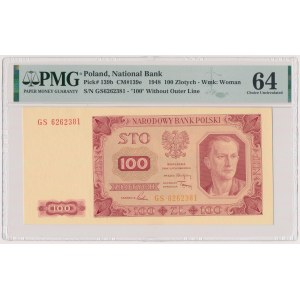 100 złotych 1948 - GS - bez ramki