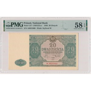 20 złotych 1946 - A - mała litera