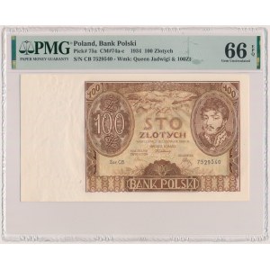 100 złotych 1934 - kropka między literami serii