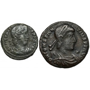 Constantius II, Maiorina + Follis, lot (2pcs)