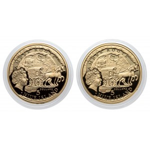 Niue, Amber route, 5 dollars 2010 - GOLD (2pcs)