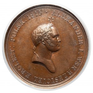 Medal, Dobroczyńcę swojego opłakująca Polska 1826 - DUŻY brąz