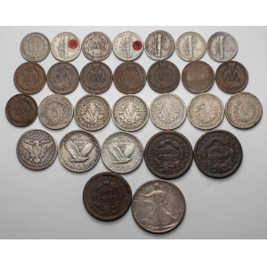 USA, Cent - 1/2 dolara, zestaw (28szt)