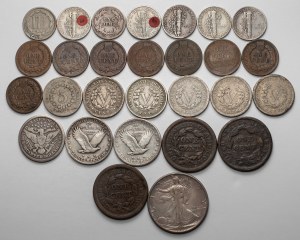 USA, Cent - 1/2 dolara, zestaw (28szt)