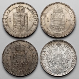 Austria-Hungary, Forint and Floren 1880-1889, lot (4 pcs)