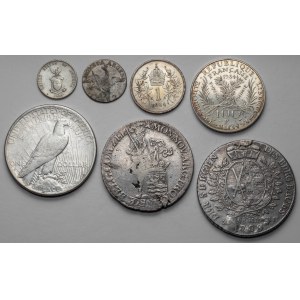 World coins, silver MIX (7szt)