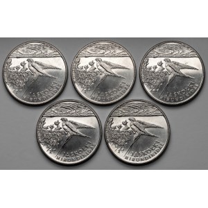 20.000 złotych 1993 Jaskółki, zestaw (5szt)