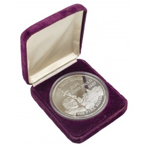 Jana Pawła II, Podróż apostolska USA 1987 - medal SREBRO 5 oz Ag.999
