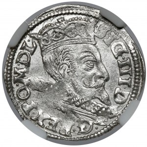 Zygmunt III Waza, Trojak Poznań 1597 - długa kryza - menniczy