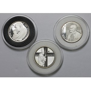 10.000 złotych 1988-1989 Jan Paweł II, zestaw (3szt)