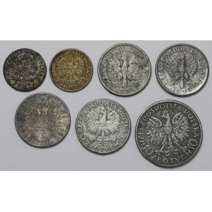2 - 10 złotych 1925-1934 - Falsy z epoki, zestaw (7szt)