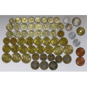 Kenia i Cypr i inne - zestaw monet obiegowych (59szt)