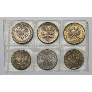 Próby CuNi 10 złotych 1964-1973, zestaw (6szt)