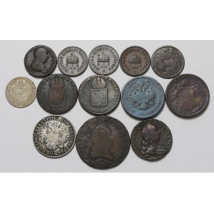 Austria, small coins MIX, lot (13pcs)