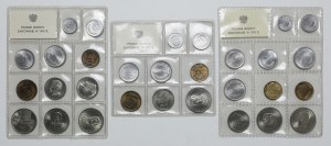 Polskie monety emitowane w 1976-1978, zestaw (3szt)
