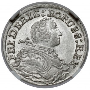 Śląsk, Fryderyk II, 3 krajcary 1753-B, Wrocław