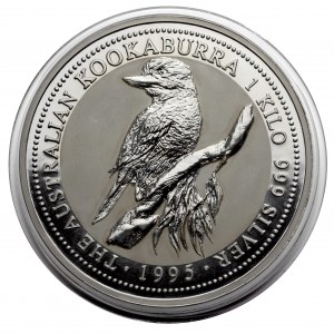 Australia, 20 dolarów 1995 - Kookaburra - KILOGRAM srebra